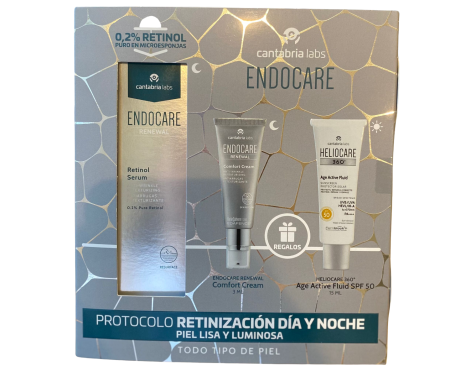 Cantabria Labs Endocare Renewal Retinol Sérum 30ml + Comfort Cream 3ml + Heliocare 360ª Age Active Fluid 15ml