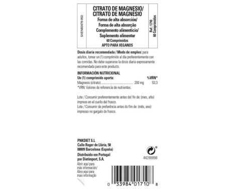 Solgar Citrato Magnesio 120 Comprimidos sin receta