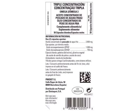 Solgar Omega-3 Triple Concentración 50 Cápsulas blandas sin receta