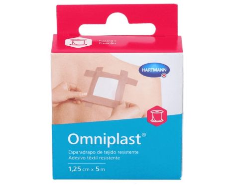 Hartmann Omniplast Esparadrapo Hipoalergénico Tejido Resistente Color Blanco 5m x 1,25cm