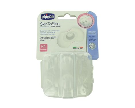 Chicco Pezoneras SkintoSkin de Silicona Extra Fina talla M/L 2 uds