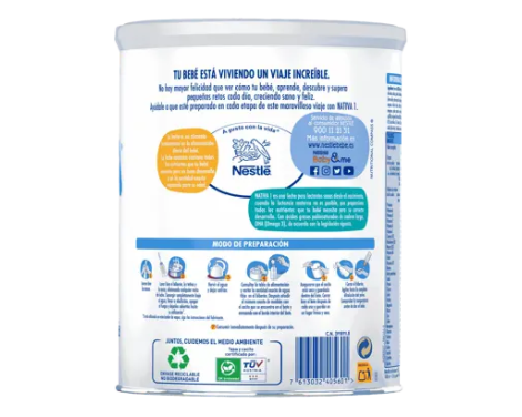 Nestlé Nutrition Nativa 1 800g sin receta