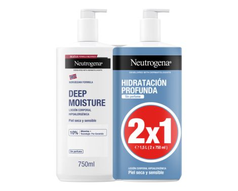 Neutrogena Hidratación Profunda Loción Corporal Hipoalergénica 2x750ml