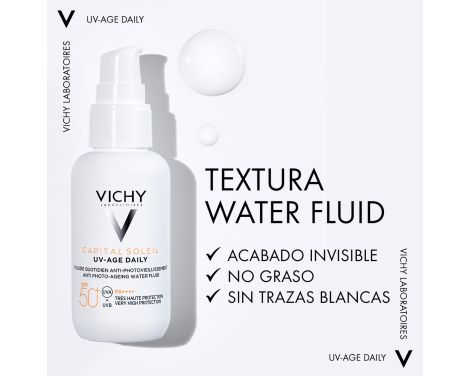 Vichy Capital Soleil UV-Age Daily Water Fluid SPF50+ 40 ml sin receta