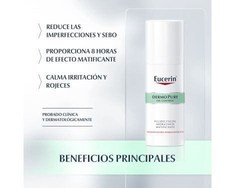 Comprar Eucerin Dermopure Oil Control Fluido Facial Hidratante Matificante 50ml