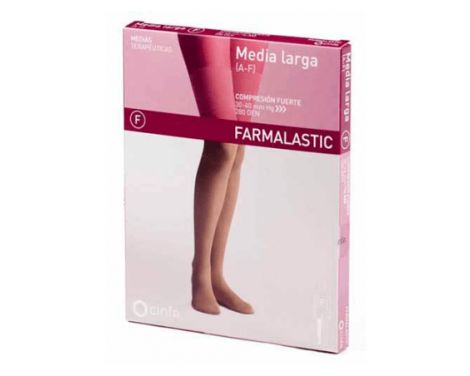 Farmalastic Media Larga (A-F) Compresión Fuerte Talla M  Color Beige 1 ud