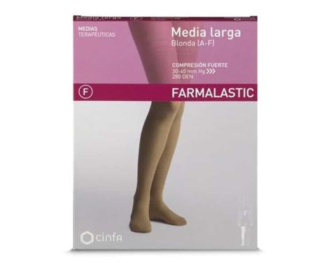 Media Larga (A-F) Comp Fuerte Farmalastic Banda Talla Grande Color Beige 1 Unidad