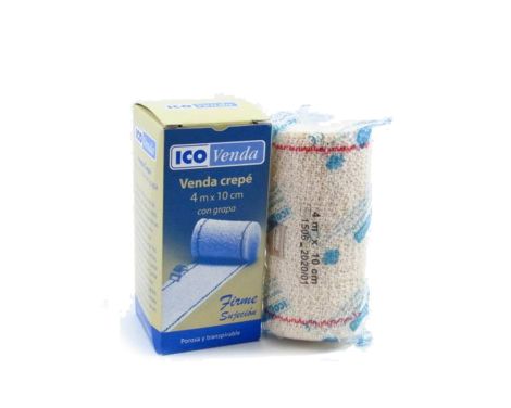Venda Elastica Crepe Ico Venda 4 M X 10 Cm