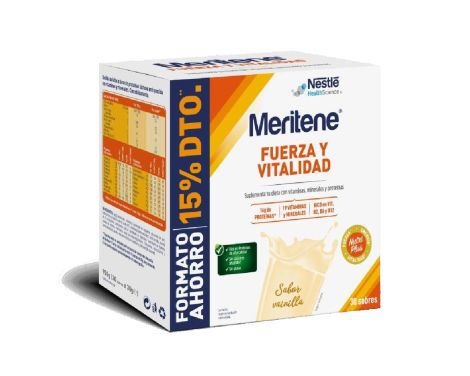 Meritene Fuerza y Vitalidad Sabor Vainilla 30 Sobres