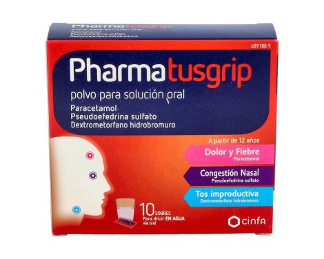 Pharmagrip Tos y Congestión 10 Sobres Polvo Para Solución Oral 