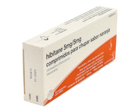 Hibitane 5 Mg/5 Mg 20 Comprimidos Para Chupar (Sabor Naranja)