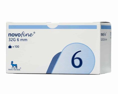 Aguja De Insulina Novofine Tip Etw 32 G (0.23/5 Mm  X 6 Mm) 100 unidades Botiquín