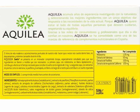 Aquilea Sueño Compact 30 Comprimidos sin receta