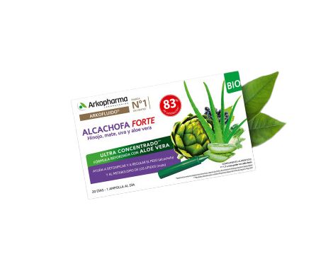Arkopharma Arkofluido Alcachofa Forte 20 Ampollas Bebibles 15ml