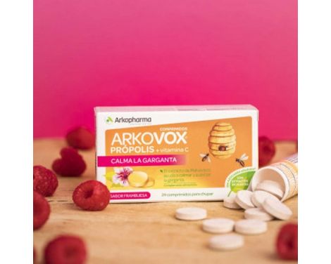Comprar Arkovox Própolis y Vitamina C Sabor Frambuesa 24 comprimidos masticables