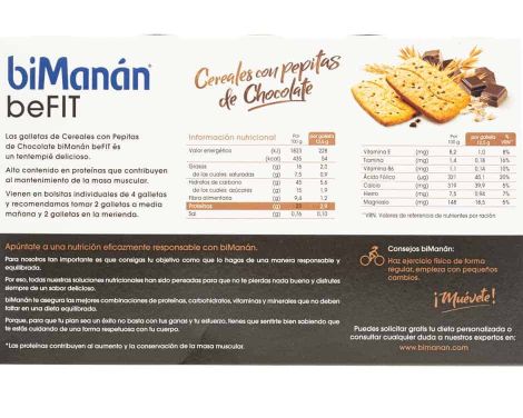 Comprar Bimanán Befit Galleta Cereales Y Chocolate 16 Uds