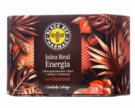 Black Bee Pharmacy Jalea Real Energía con Guaraná 20 ampollas 10ml Jalea real