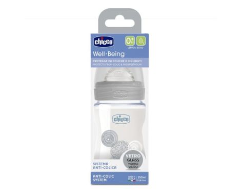 Para qué sirve Chicco Biberón de Cristal Well-Being 150ml