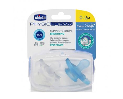 Chicco-Chupete-Physio-Minisoft-Azul-Transparente-0-2-Meses-Pack-2-
-0