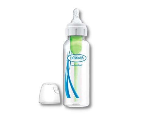 Dr Brown Biberón Estrecho Natural Flow Options+ 120ml Alimentación