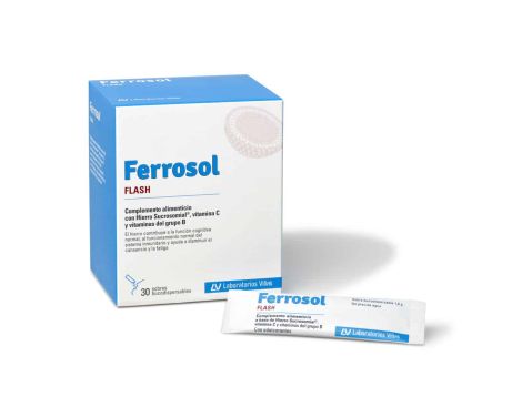 Laboratorios Viñas Ferrosol Flash 30 Sobres Bucodispersables