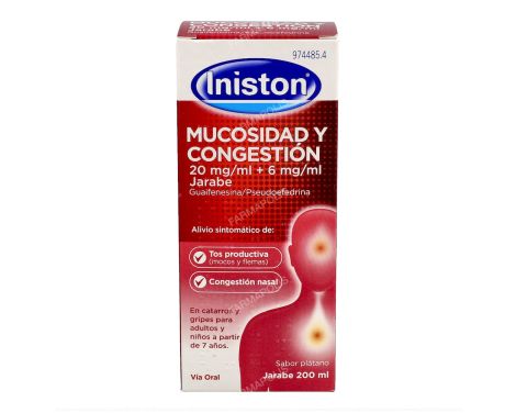 Iniston Mucosidad y Congestión 20mg/ml + 6mg/ml Jarabe 200ml