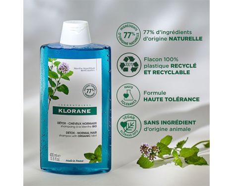 Comprar Klorane Champú Detox A La Menta Acuática 400ml