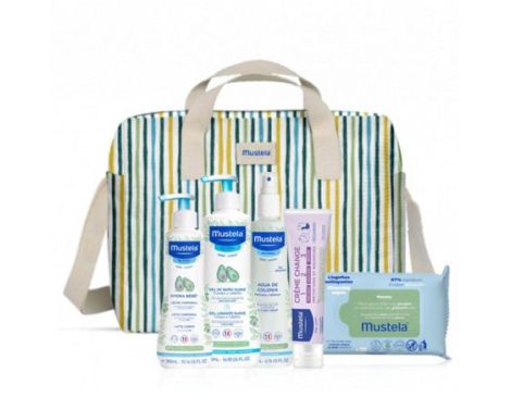 Mustela Bolsa Paseo Little Moments Rayas Hidratación
