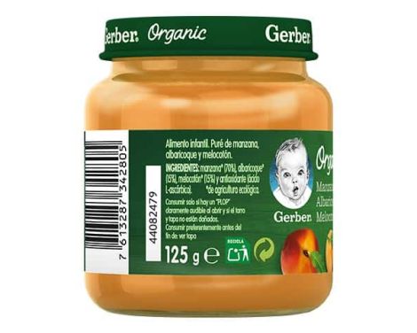 Nestlé Nutrition Tarrito Puré de Frutas Gerber Manzana, Albaricoque Y Melocotón 125g sin receta