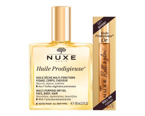 Nuxe-Huile-Prodigieuse-100ml--Roll-&-Glow-8ml-Regalo-0