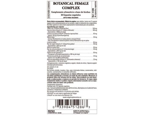 Comprar Solgar Botanical Female Complex 30 Cápsulas Vegetales