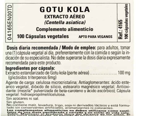 Comprar Solgar Gotu Kola 100 Cápsulas