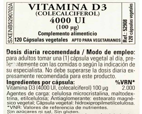 Comprar Solgar Vit D3 4000Ui 120 Capsulas