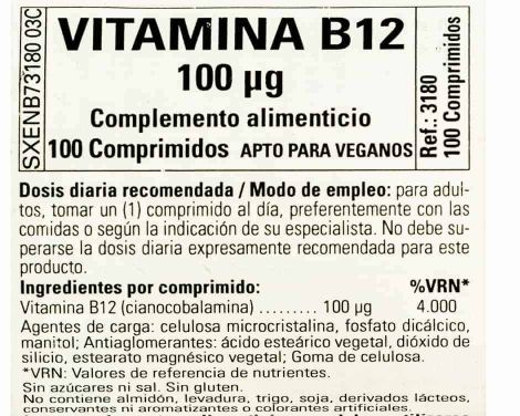 Comprar Solgar Vitamina B12 100Mcg 100 Tabletas