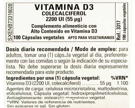Comprar Solgar Vitamina D3 2200Ui 100 cápsulas