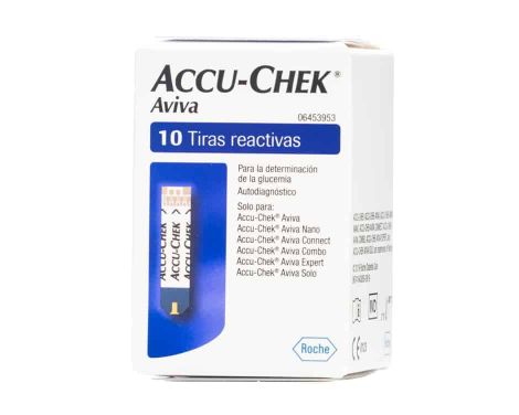 Roche Accu-Chek Aviva Tiras Reactivas Glucemia 10 uds Glucómetro