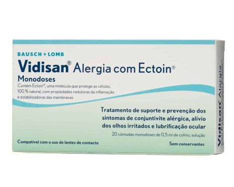 Vidisan Alergia Con Ectoin Colirio Monodosis 20 Envases Colirios