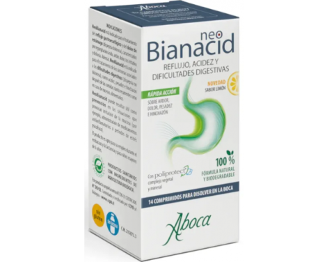 Aboca Neobianacid 14 Comprimidos Sabor Limón