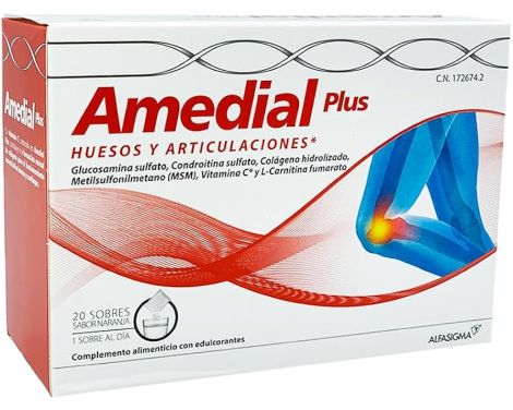Alfasigma Amedial Plus Huesos y Articulaciones 20 sobres