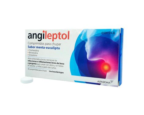 Angileptol 30 Comprimidos Para Chupar (Sabor Menta-Eucalipto)