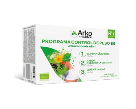 Arkopharma Arkofluido Programa Control de Peso BIO 30 ampollas