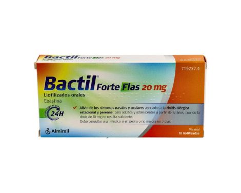 Bactil Forte Flas 20 Mg 10 Liofilizados Orales