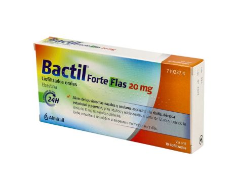 Comprar Bactil Forte Flas 20 Mg 10 Liofilizados Orales