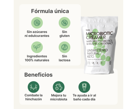 Baia Microbiotic Creamer 300g sin receta