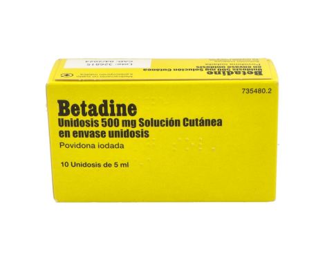Betadine Unidosis 100mg/ml Solución Cutánea 10 Unidosis 5ml