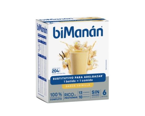 Bimanan Beslim Batido Sustitutivo Vainilla 6 Sobres 55g