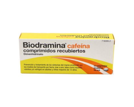 Biodramina Cafeína 12 Comprimidos Recubiertos
