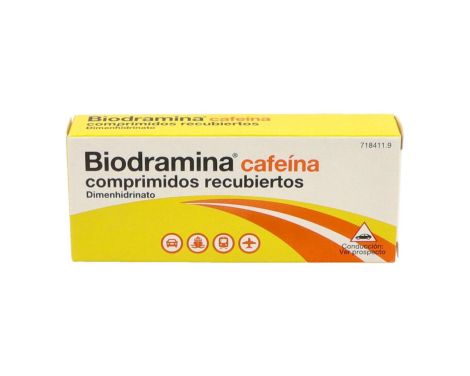 Biodramina Cafeína 4 Comprimidos Recubiertos