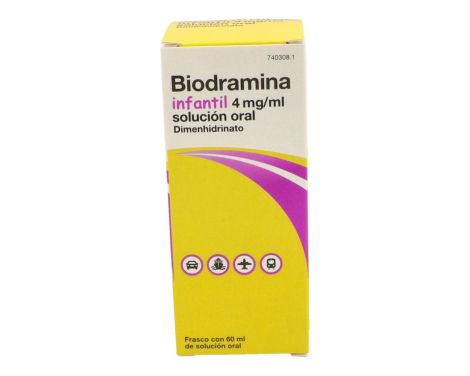 Biodramina Infantil 4 Mg/Ml Solución Oral 1 Frasco 60 Ml