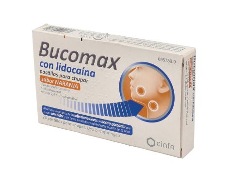 Comprar Bucomax Con Lidocaina 24 Pastillas Para Chupar (Sabor Naranja)